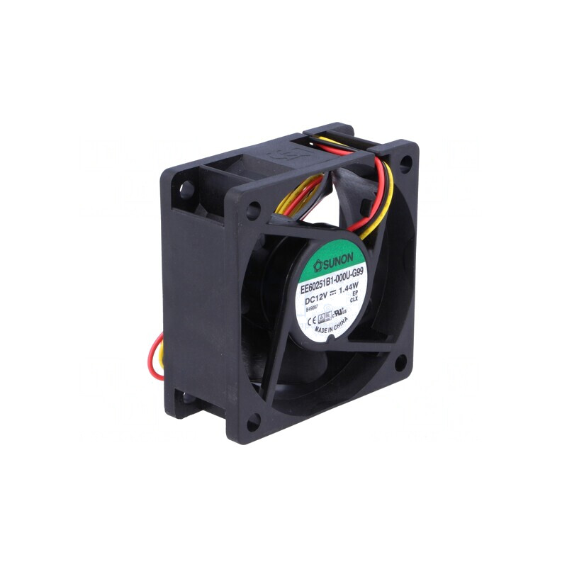 Ventilator axial 12V 60x60x25mm 39,93m3/h 34,5dBA | Electronic-mag.ro | Componente Electronice