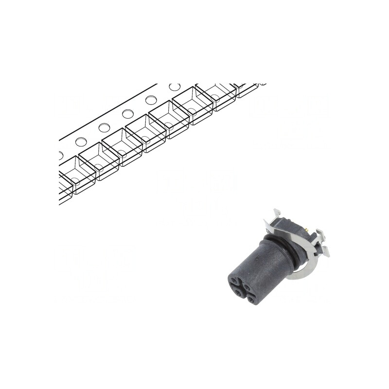Soclu M12 5 PIN mamă Profibus PCB SMT 60V 4A | Electronic-mag.ro | Componente Electronice