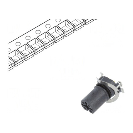 Soclu M12 5 PIN mamă Profibus PCB SMT 60V 4A | Electronic-mag.ro | Componente Electronice