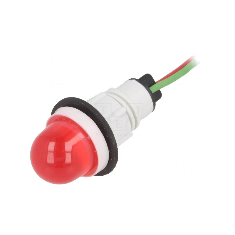 Lampă LED Control Roșie 24V Ø13mm Plastic | Electronic-mag.ro | Componente Electronice