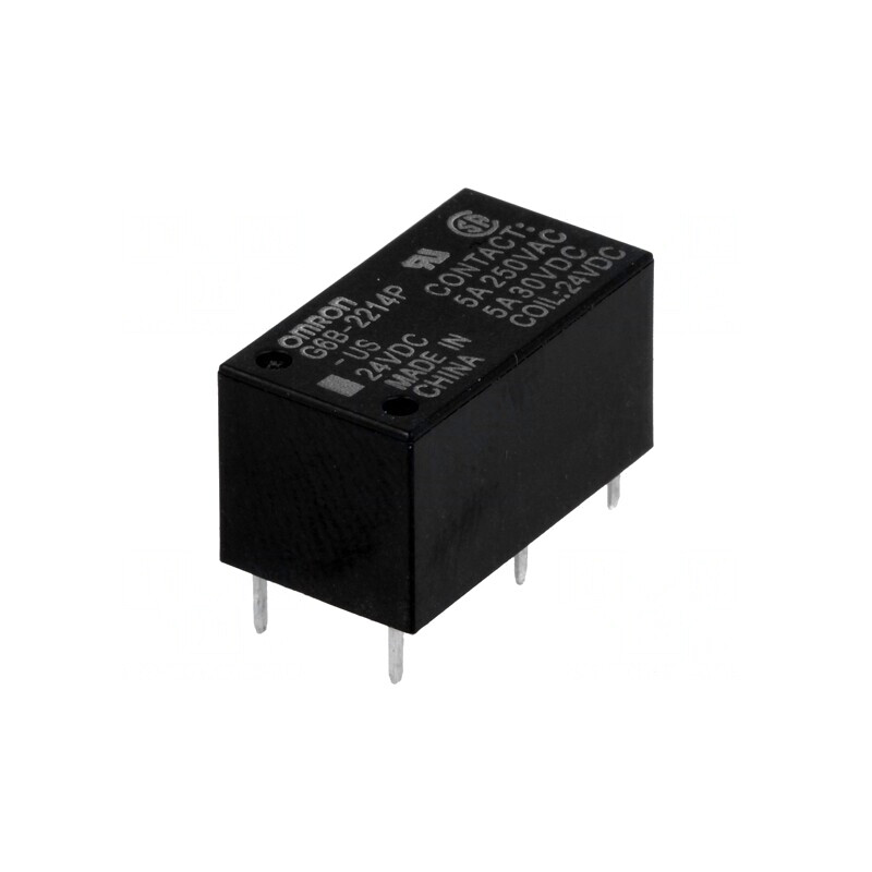 Releu Electromagnetic DPST-NO 24VDC 5A | Electronic-mag.ro | Componente Electronice