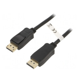 Cablu DisplayPort 1.2 HDCP 2.2 1m Negru
