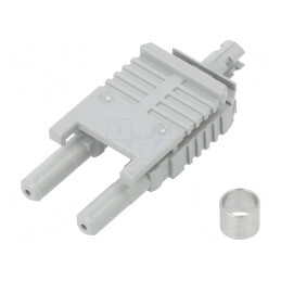 Conector fibră optică mufă duplex pe cablu crimpat | Electronic-mag.ro | Componente Electronice