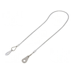 Cablu de Asigurare din Oțel Inoxidabil cu Acoperire PVC 500mm | Electronic-mag.ro | Componente Electronice