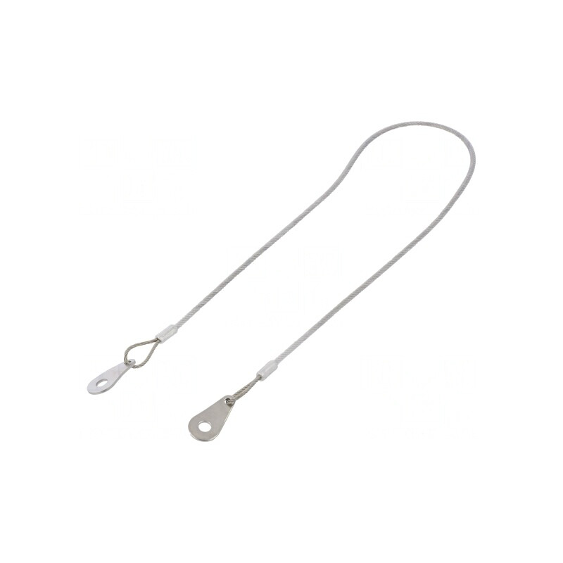 Cablu de Asigurare din Oțel Inoxidabil cu Acoperire PVC 500mm | Electronic-mag.ro | Componente Electronice