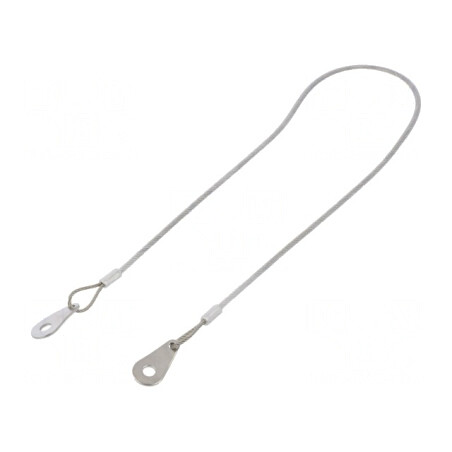 Cablu de Asigurare din Oțel Inoxidabil cu Acoperire PVC 500mm | Electronic-mag.ro | Componente Electronice