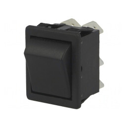 Comutator Rocker DPDT ON-ON 16A/250V Negru | Electronic-mag.ro | Componente Electronice