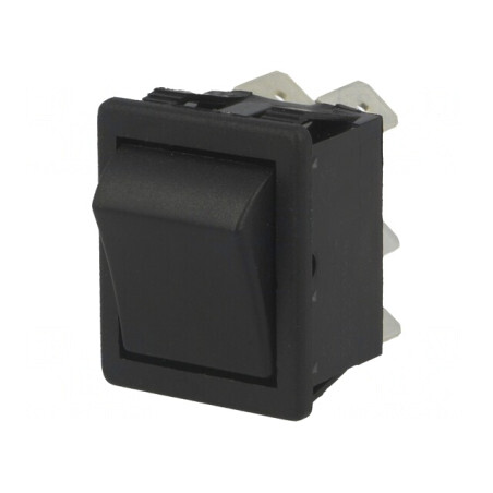 Comutator Rocker DPDT ON-ON 16A/250V Negru | Electronic-mag.ro | Componente Electronice