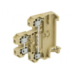 Term. Îmbinare Șine 4mm2, 2 Piste, 4 Borne, Bej, 6mm TS35 | Electronic-mag.ro | Componente Electronice