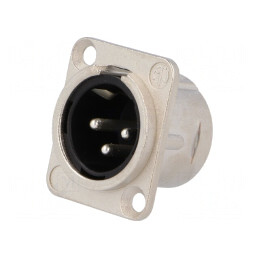 Soclu XLR Tată 3 Pin pentru Panou | Electronic-mag.ro | Componente Electronice