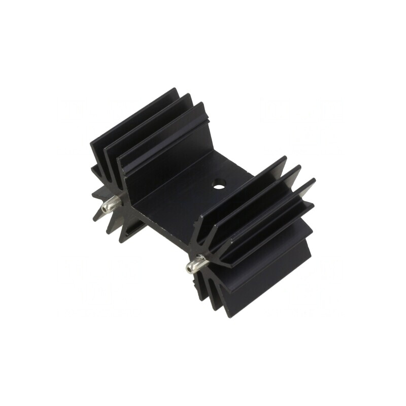 Radiator Extrudat cu Aripioare Negru 25,4mm x 42mm | Electronic-mag.ro | Componente Electronice