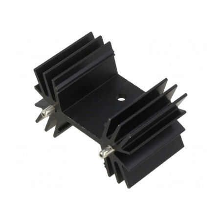 Radiator Extrudat cu Aripioare Negru 25,4mm x 42mm | Electronic-mag.ro | Componente Electronice
