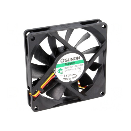Ventilator Axial 24V 80x80x15mm 62.86m3/h 34.7dBA | Electronic-mag.ro | Componente Electronice