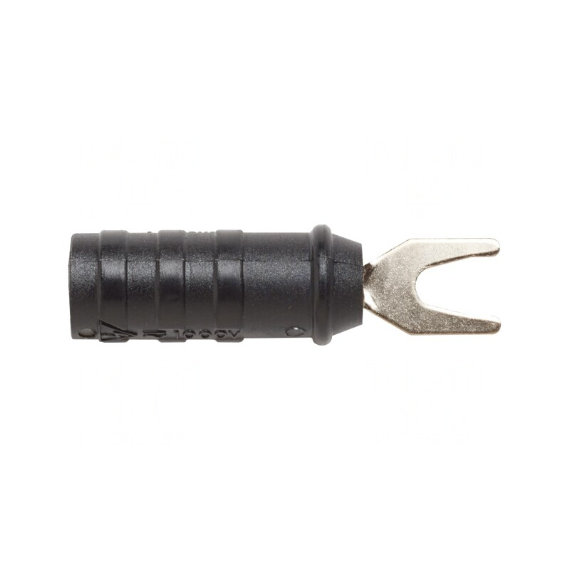 Mufă furcă 15A neagră 47,24mm 1kV | Electronic-mag.ro | Componente Electronice