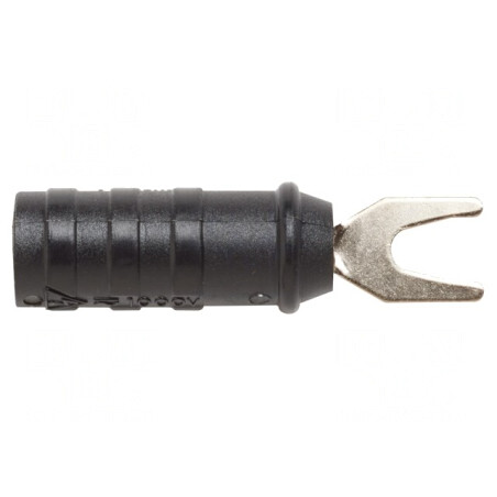 Mufă furcă 15A neagră 47,24mm 1kV | Electronic-mag.ro | Componente Electronice