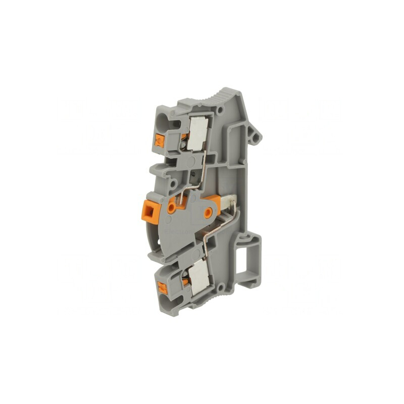 Bornă cu Arc Gri 1 Șină 2 Borne | Electronic-mag.ro | Componente Electronice
