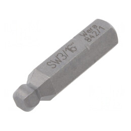Capăt de şurubelniţă imbus sferic HEX 3/16 25mm | Electronic-mag.ro | Componente Electronice