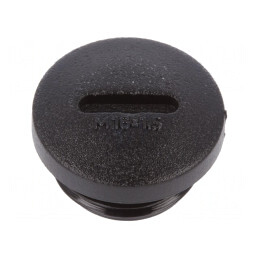 Capac de protecție neagră poliamidă filet metric M16 1.5 | Electronic-mag.ro | Componente Electronice