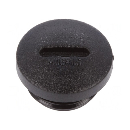 Capac de protecție neagră poliamidă filet metric M16 1.5 | Electronic-mag.ro | Componente Electronice