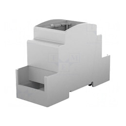 Carcasă pentru șină DIN, gri, 90.5mm x 36.3mm x 62mm | Electronic-mag.ro | Componente Electronice
