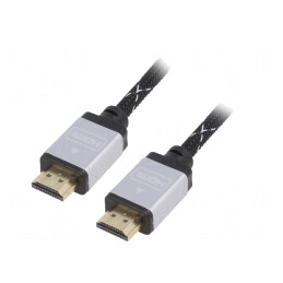Cablu HDMI 2.0 Textil 1.5m Negru | Electronic-mag.ro | Componente Electronice