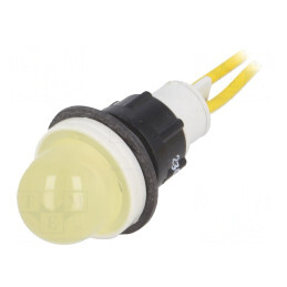 Lampa LED de Control Galbenă 230V 13mm Plastic
