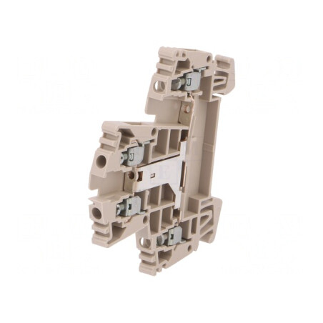 Conector Îmbinare Șine 2.5mm2 4 Borne Bej 5.1mm | Electronic-mag.ro | Componente Electronice