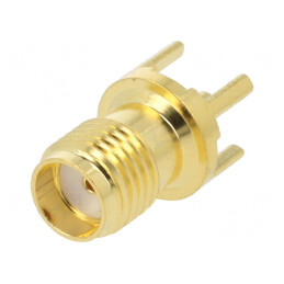 Soclu SMA Mamă Drept 50Ω THT PCB Aurit | Electronic-mag.ro | Componente Electronice