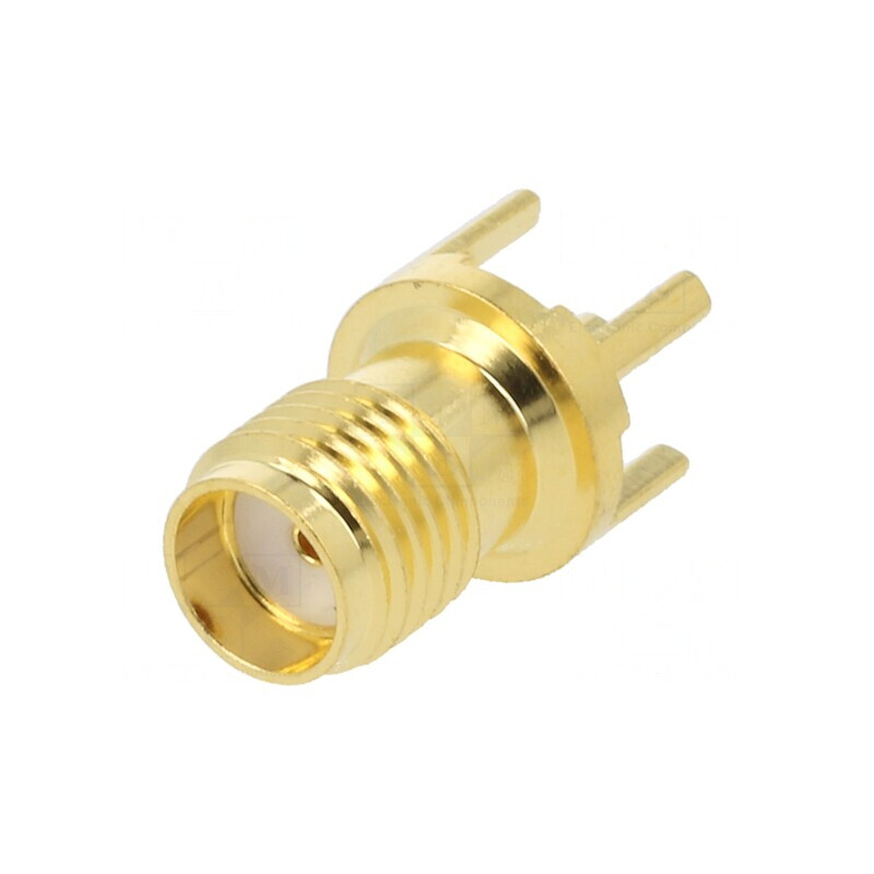 Soclu SMA Mamă Drept 50Ω THT PCB Aurit | Electronic-mag.ro | Componente Electronice
