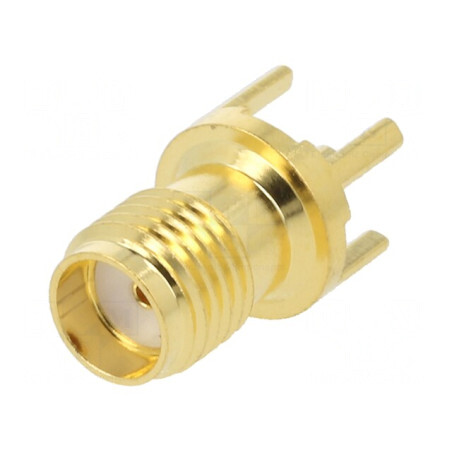 Soclu SMA Mamă Drept 50Ω THT PCB Aurit | Electronic-mag.ro | Componente Electronice