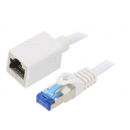 Prelungitor RJ45 S/FTP 6a Alb 1m | Electronic-mag.ro | Componente Electronice