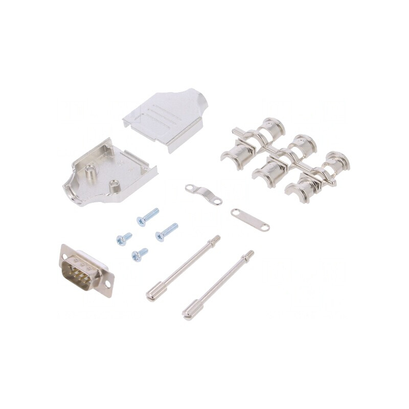 Conector D-Sub 9-Pin Mufă Tată Albă pentru Lipire pe Cablu | Electronic-mag.ro | Componente Electronice