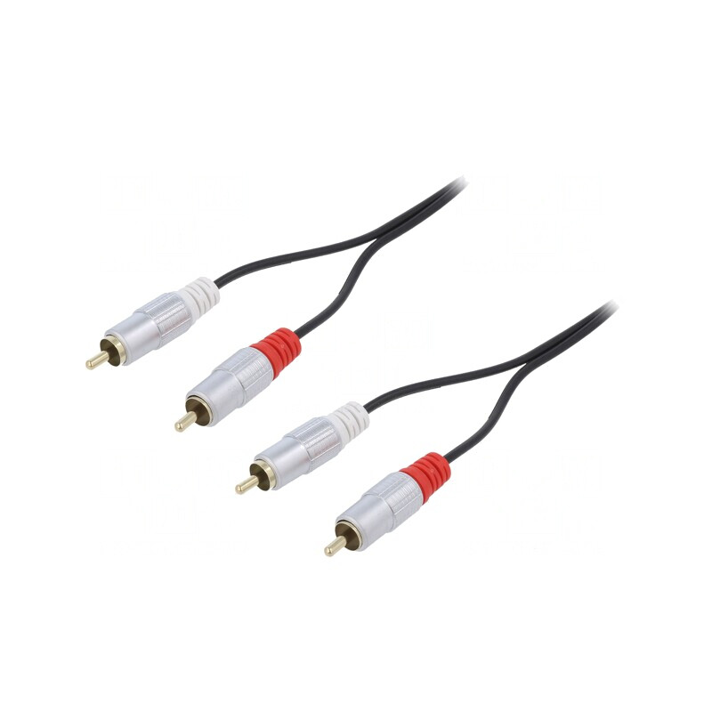 Cablu RCA dublu 2m aurit negru | Electronic-mag.ro | Componente Electronice Cablu RCA dublu 2m aurit negru | Electronic-mag.ro | Componente Electronice