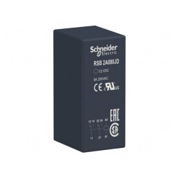 Releu Electromagnetic DPDT 12VDC 8A 250VAC cu Soclu | Electronic-mag.ro | Componente Electronice