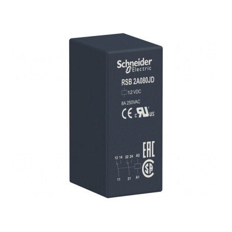 Releu Electromagnetic DPDT 12VDC 8A 250VAC cu Soclu | Electronic-mag.ro | Componente Electronice