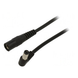 Cablu DC 5,5/2,5 mm în unghi 2x0,5mm2 | Electronic-mag.ro | Componente Electronice