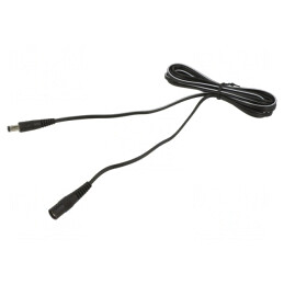 Cablu Alimentare DC 5,5/2,1 Negru 2x0,5mm2 | Electronic-mag.ro | Componente Electronice