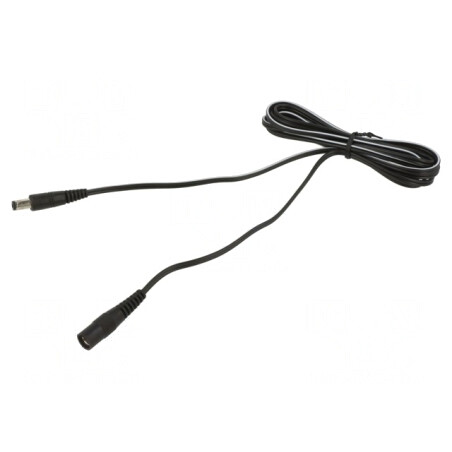 Cablu Alimentare DC 5,5/2,1 Negru 2x0,5mm2 | Electronic-mag.ro | Componente Electronice