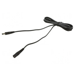 Cablu DC 5,5/2,5 Mufă-Soclu 2x0,5mm Negru | Electronic-mag.ro | Componente Electronice