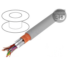 Cablu Ethernet ecranat 4 perechi 0,34mm2 PVC gri 250V | Electronic-mag.ro | Componente Electronice