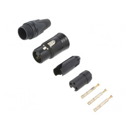 Mufă XLR Mamă 3 Pin Dreptă pe Cablu | Electronic-mag.ro | Componente Electronice