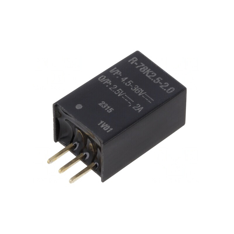 Convertor DC/DC 4,5-36V la 2,5V 2A SIP3 THT | Electronic-mag.ro | Componente Electronice