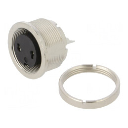 Conector M16 Soclu Mamă 2-Pin 7A 150V IP40 | Electronic-mag.ro | Componente Electronice