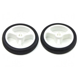Ax albă cu crestătură D și împingere, Ø 32mm, Diam. 3mm | Electronic-mag.ro | Componente Electronice