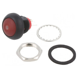Comutator apăsare roșu 0,1A 50VDC | Electronic-mag.ro | Componente Electronice