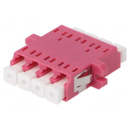 Conector Fibră Optică Multimod Quad LC Mamă