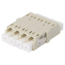 Conector fibră optică soclu cuplă quad multimod LC mamă | Electronic-mag.ro | Componente Electronice