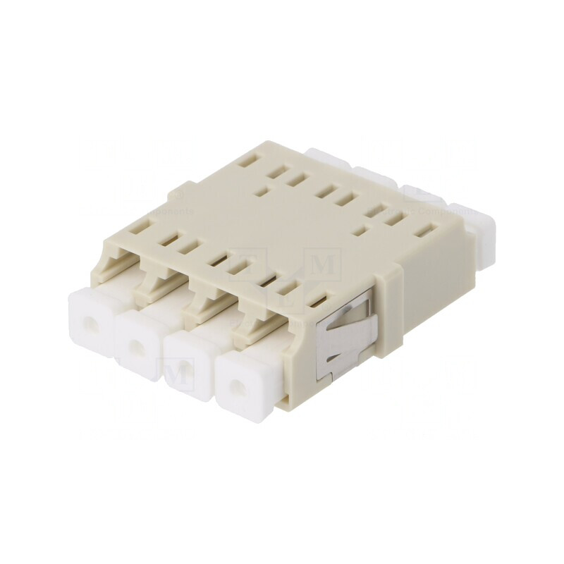 Conector fibră optică soclu cuplă quad multimod LC mamă | Electronic-mag.ro | Componente Electronice