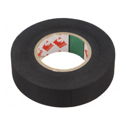 Bandă textilă neagră 19mm x 30m | Electronic-mag.ro | Componente Electronice