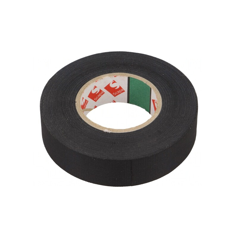 Bandă textilă neagră 19mm x 30m | Electronic-mag.ro | Componente Electronice